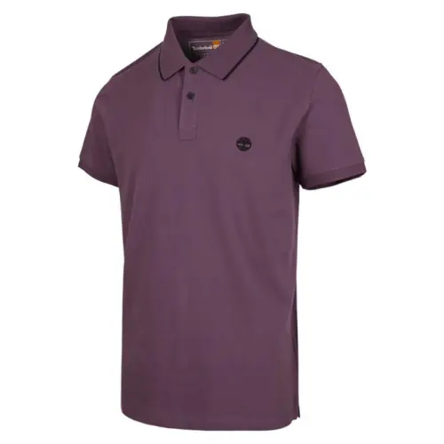Timberland T Shirts Men's Purple Polo Collar Moderate