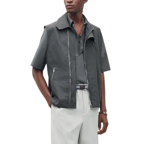 HERMES Jackets & Coats Men's Storm Gray