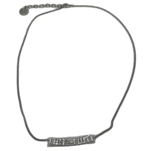 MIU MIU Metal Necklaces Women's Silver