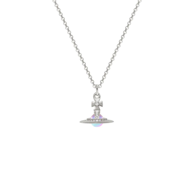 Женское колье Vivienne Vivienne Westwood Petite orb, / (серебристое с голографическим эффектом)