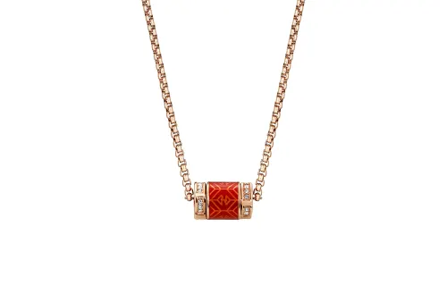 EMPORIO ARMANI Stainless Steel Zircon Necklaces Women's