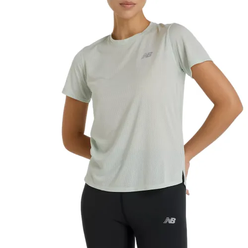 New Balance Regular T Shirt Women's Heather Mud Gray