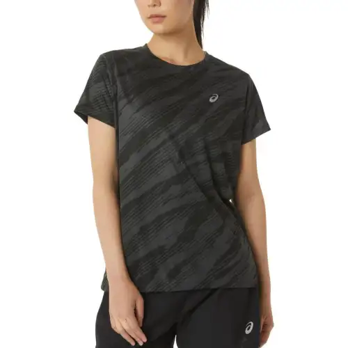 ASICS T Shirts Women's Black Crew Neck