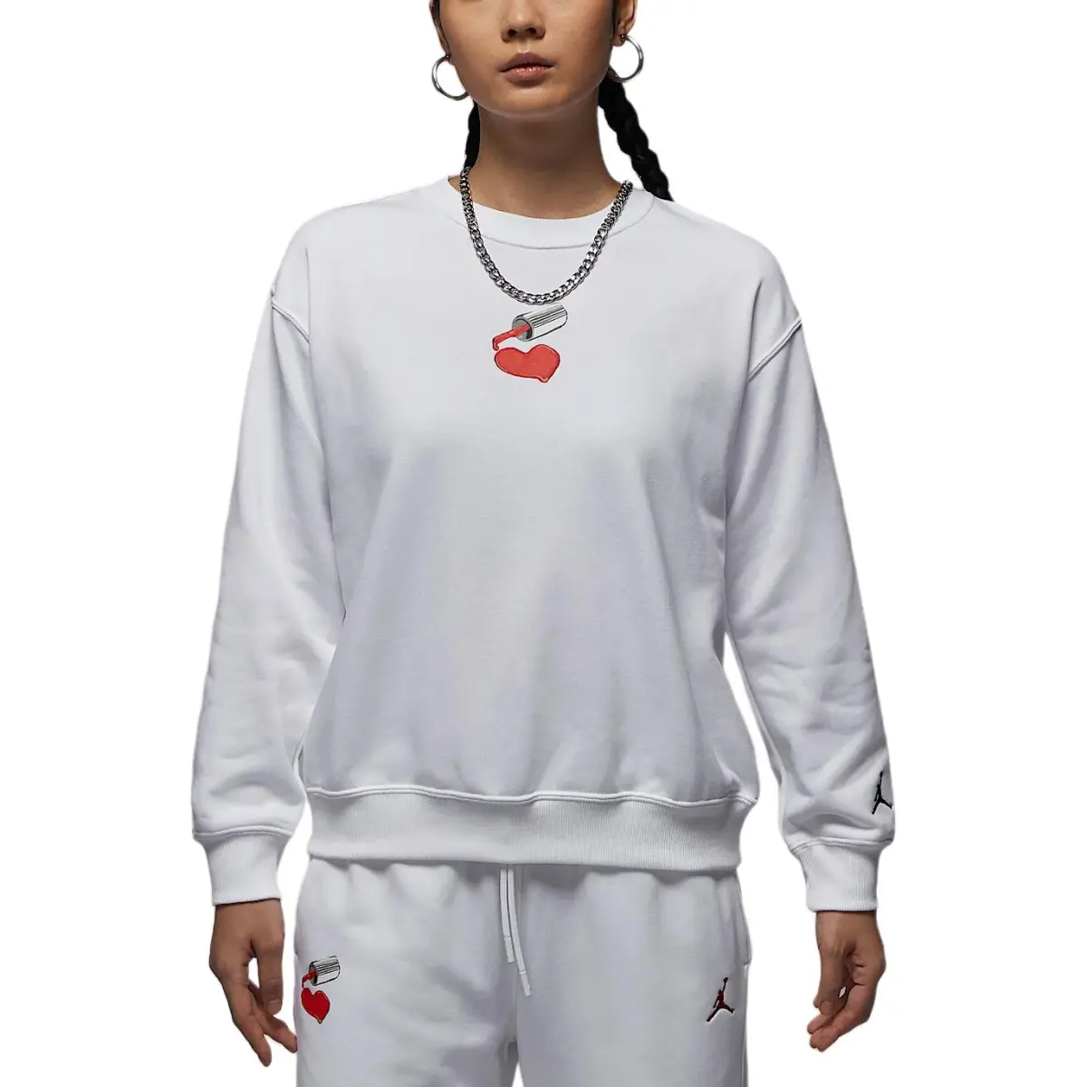 Jordan Brooklyn Fleece Sweatshirt Women's White