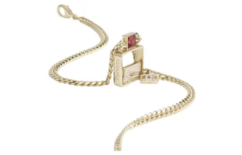 CHANEL Chanel, perfume, pendant, golden necklace, women's style