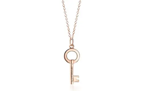 TIFFANY & CO. Keys 18K Gold Necklaces Women's Rose Gold