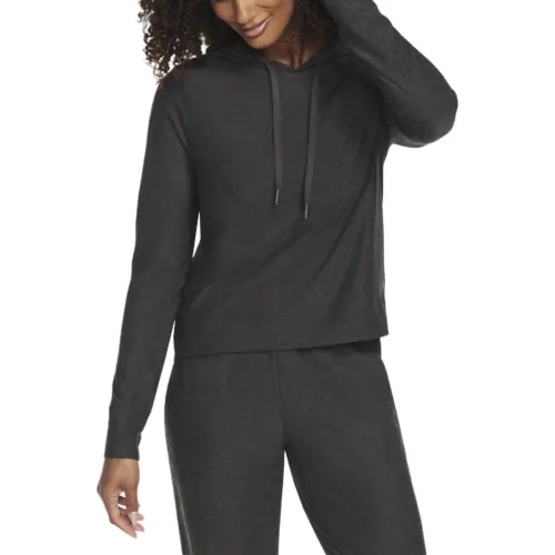 Skechers Diamond Brushed Sweatshirt Women's Black/Charcoal Gray
