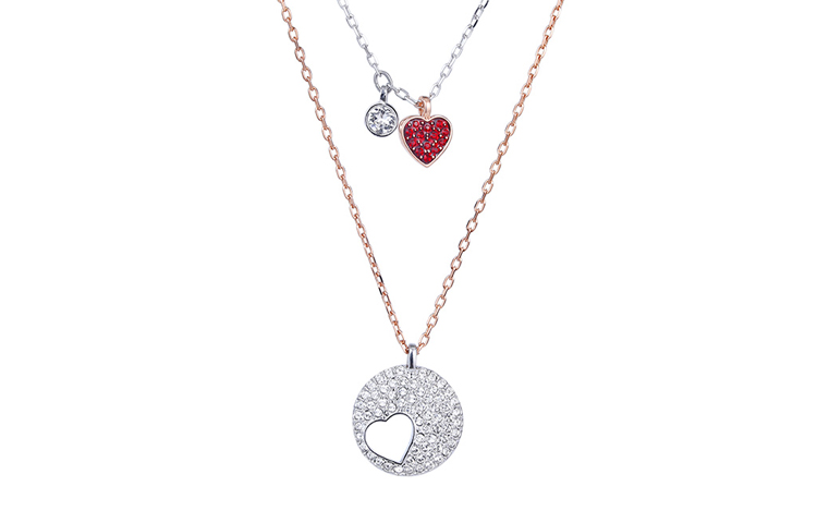 Женский комплект колье Swarovski Crystal Wishes (красный)