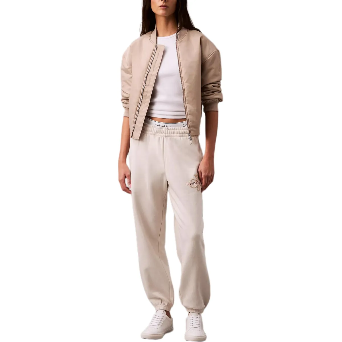 CALVIN KLEIN Casual Pants Women's Ecru