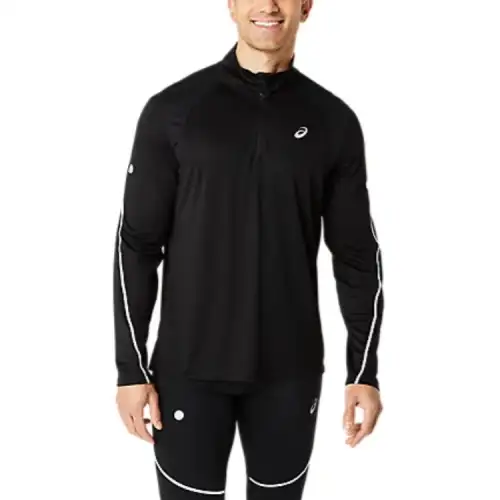 Asics LITE SHOWROAD 1/2 ZIP TOP Jackets & Coats Men's Black