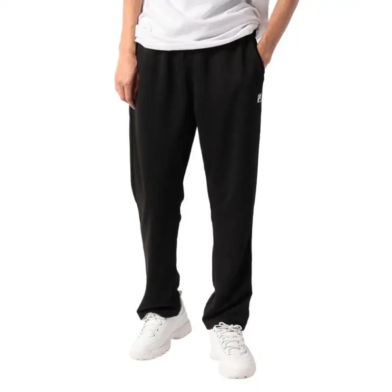 FILA Casual Pants Men's Black Moderate Straight Fit Pants