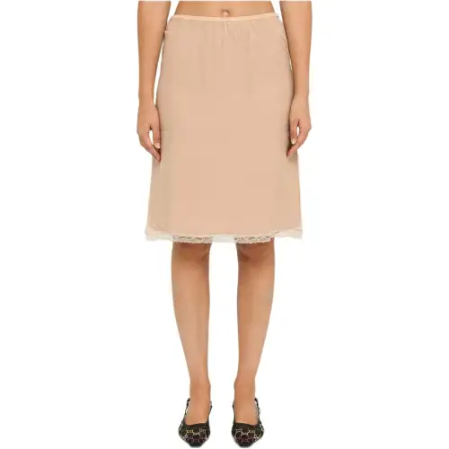 GUCCI Lace Trim Detail Midi Skirt