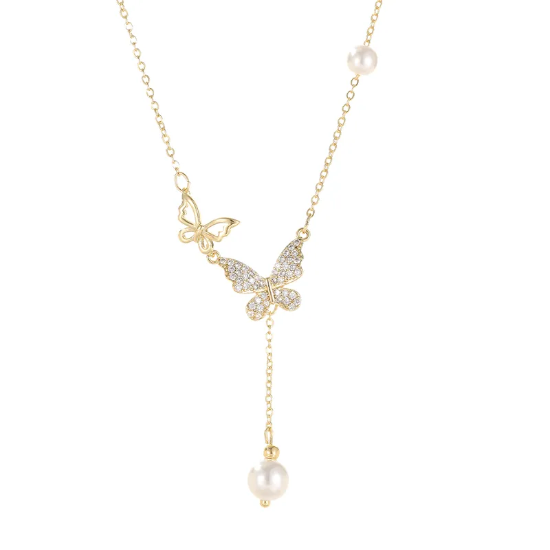 ONEKISS Faux Pearl Synthetic Cubic Zirconia Necklaces Women's