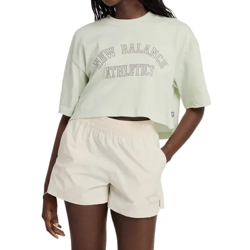 New Balance T Shirts Women's Mint Green Crew Neck