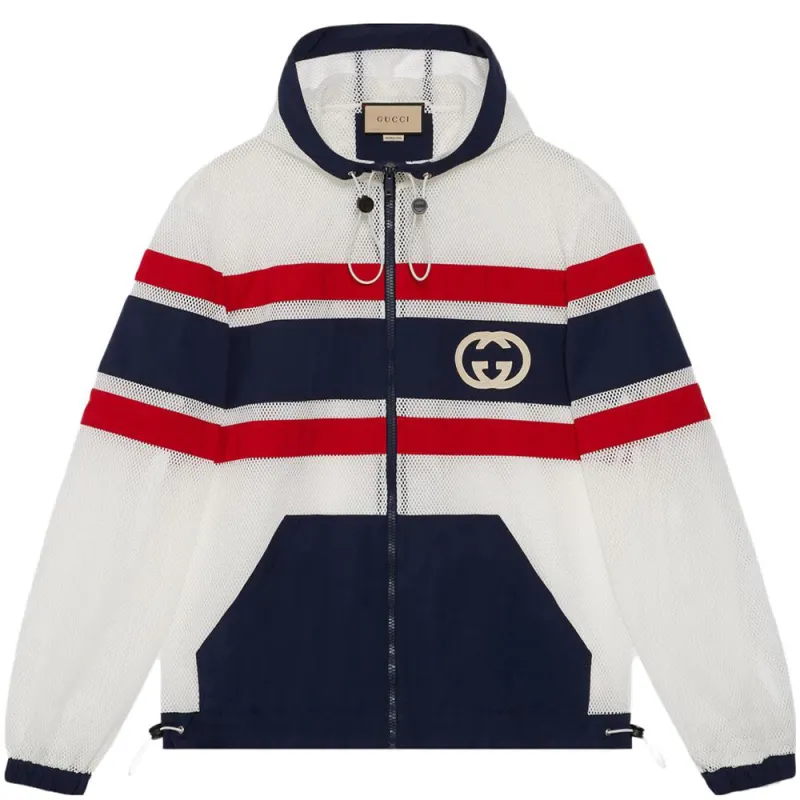GUCCI Jackets Men's Multicolor Hooded Moderate Other