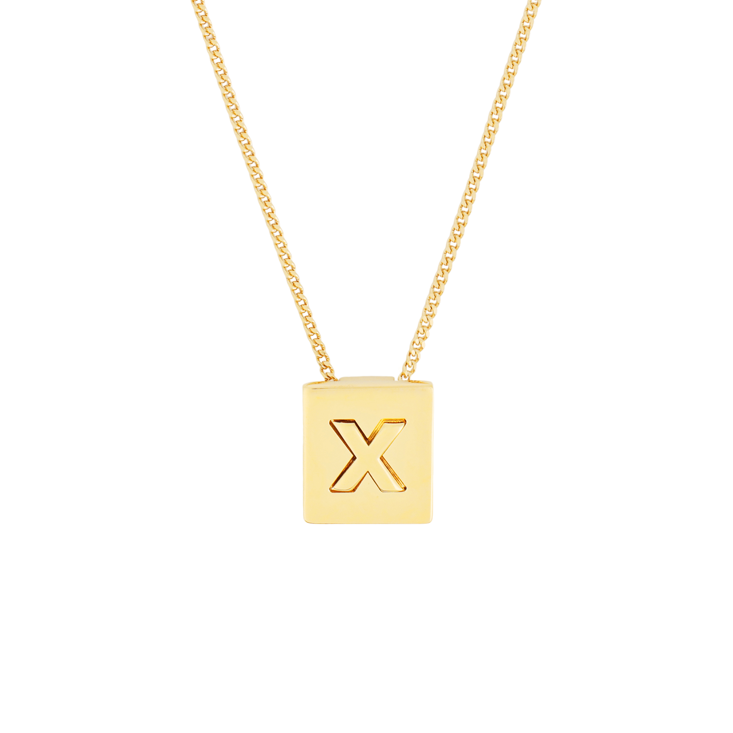 CELINE Celine, brass golden necklace with letters for men and women, letter X, for beloved