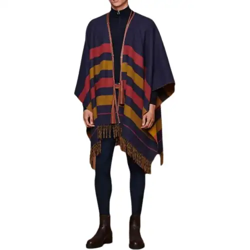 HERMES Cloaks Men's Navy Moderate