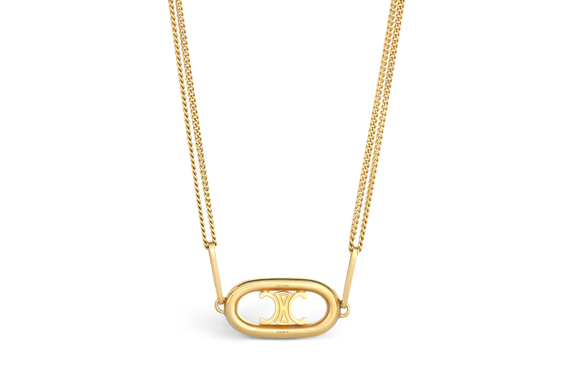 CELINE Celine MAILLON TRIOMPHE finish brass necklace women's gold