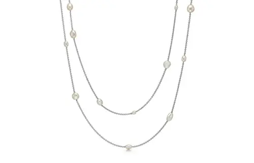 TIFFANY & CO. Elsa Peretti® Sterling Silver, Pearl Necklaces Unisex Silver