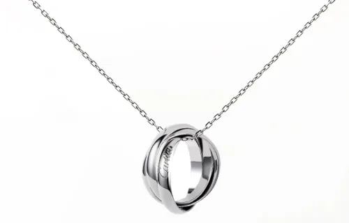 CARTIER Trinity Series 18K White Gold Necklaces Unisex White Gold