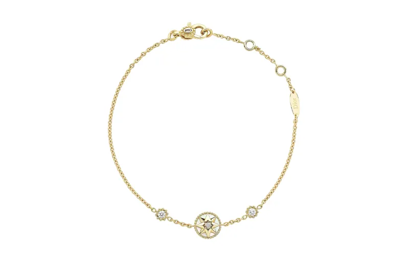 DIOR Zircon 18K Gold Necklaces Women's