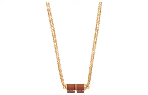HERMES Charniere Metal Necklaces Women's