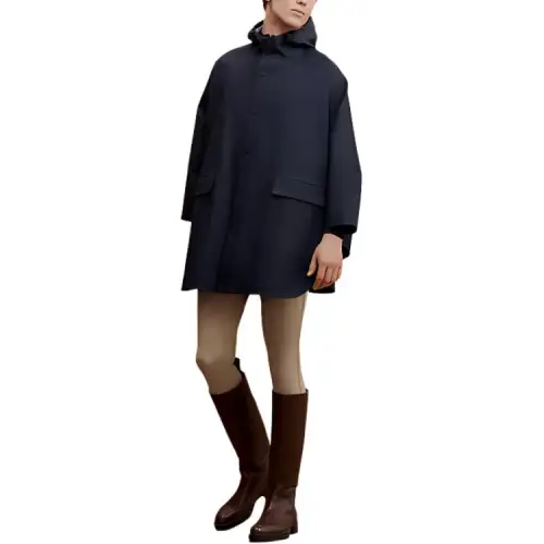 HERMES Cloaks Unisex Navy Blue Moderate