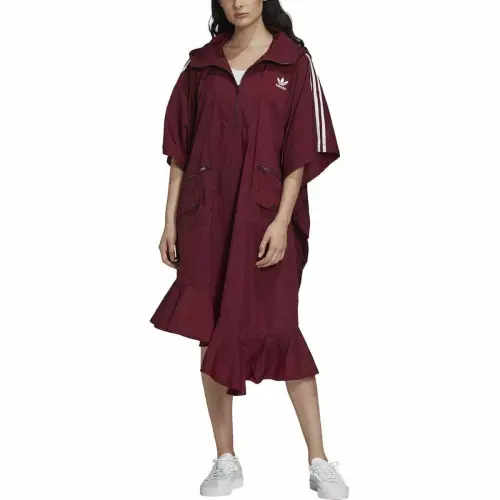 Adidas Originals hooded ruffled poncho