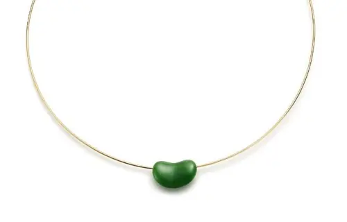 TIFFANY & CO. Elsa Peretti® 18K Gold, Green Jade Necklaces Women's Gold