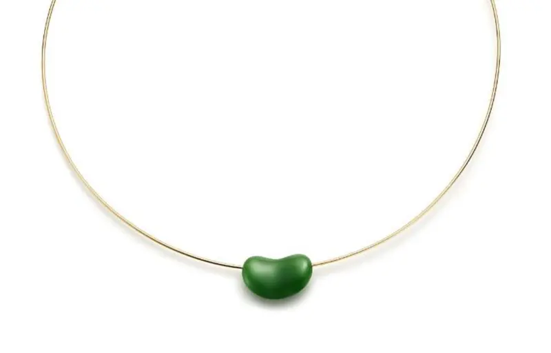 TIFFANY & CO. Elsa Peretti® 18K Gold, Green Jade Necklaces Women's Gold