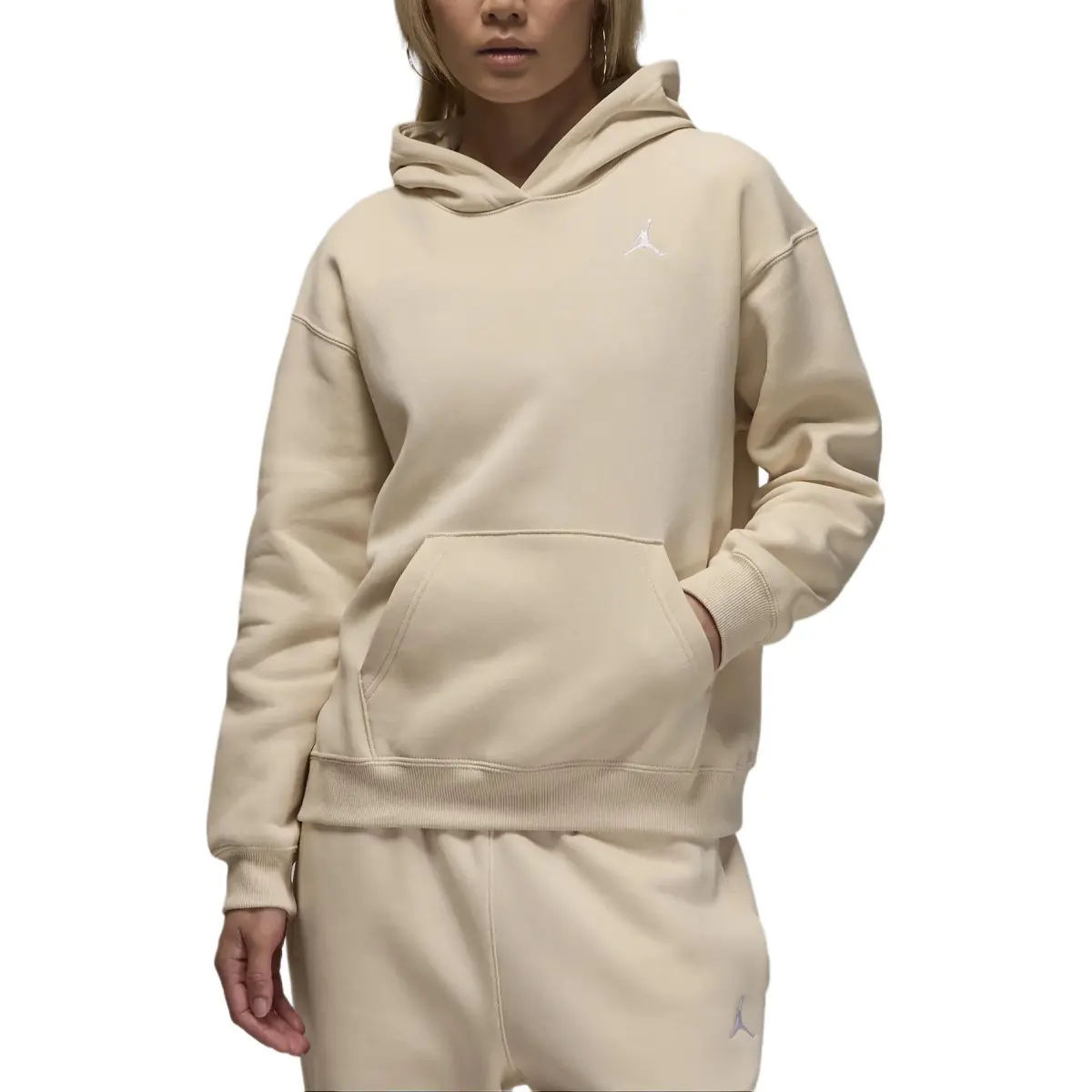 Jordan Apparel Sweatshirts Women's Ecru Hooded Moderate