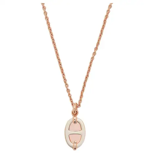 HERMES Mini Maillon Rose Gold plated Necklaces Unisex Rose Gold