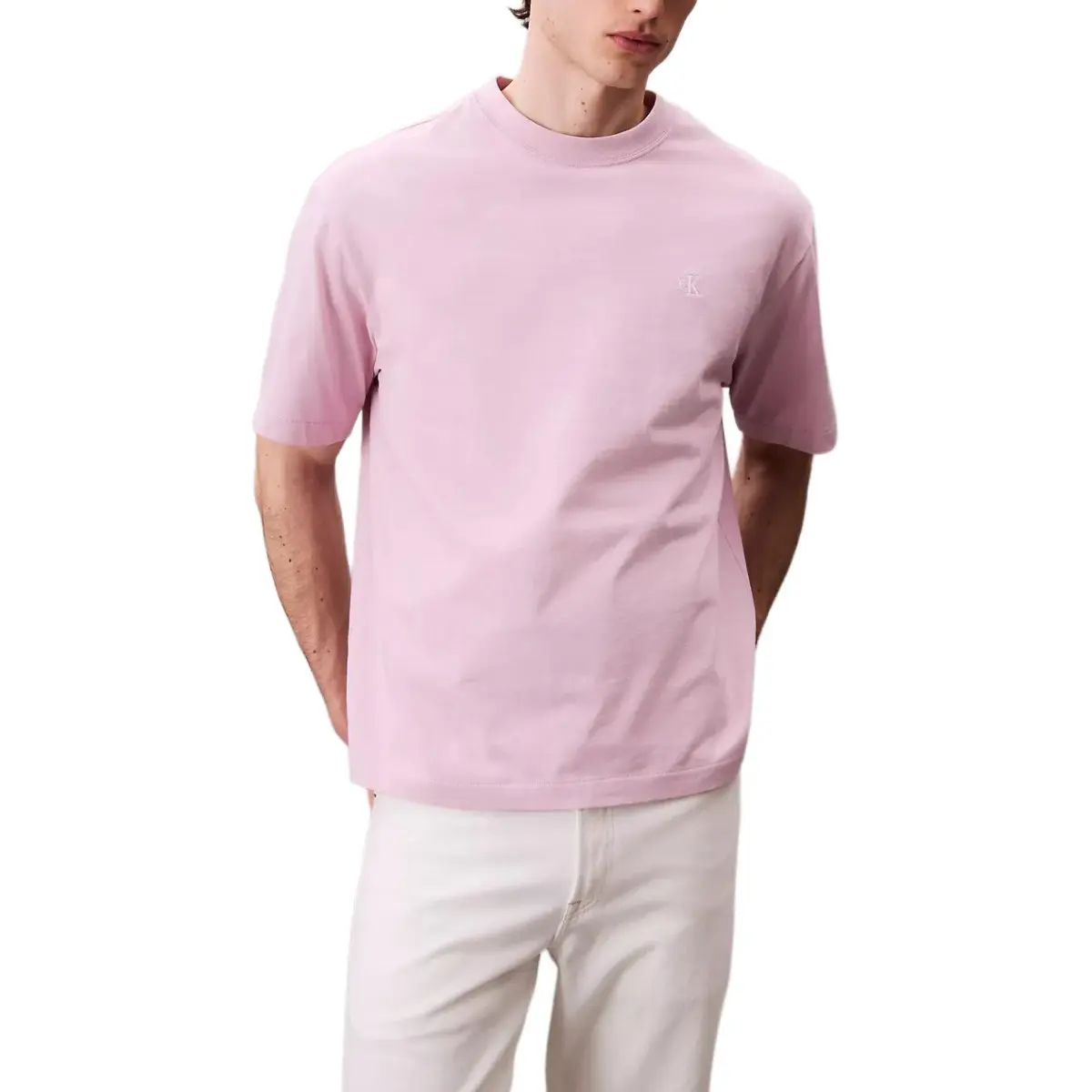 Calvin Klein T-Shirts Men's Light Purple Crew Neck