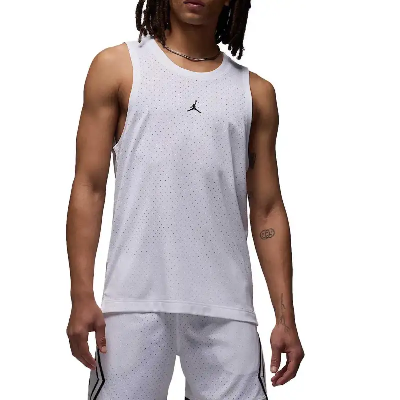 Jordan Tank Tops Men's White Crew Neck Moderate Other