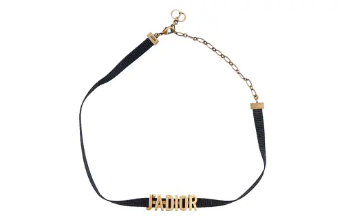 Dior 2000-2025 Nylon Grosgrain Ribbon JAdior Choker Necklace costume necklace