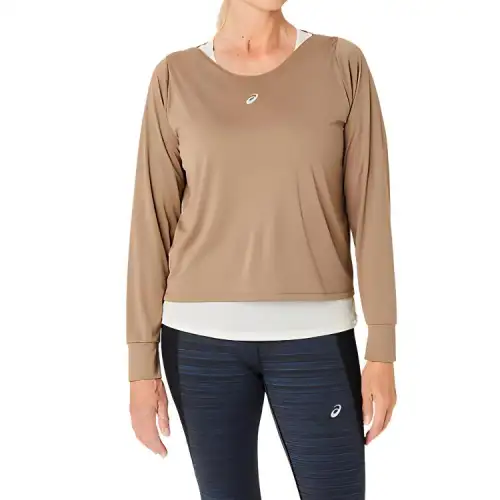 Asics NAGINO RUN Regular T Shirt Women's Pepper/Oat