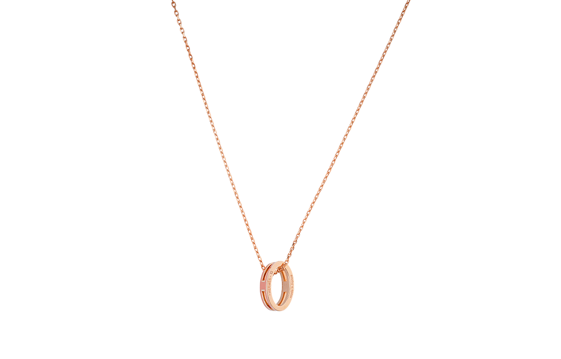 Женская подвеска Hermes Pop H (оранжево-золотая) — фото 2
