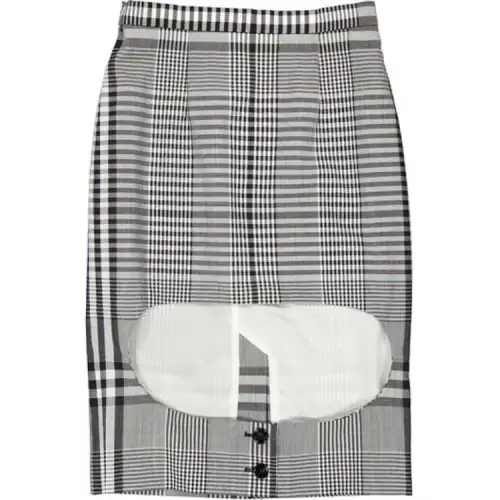 Burberry Casual Long Skirt Women's Gray