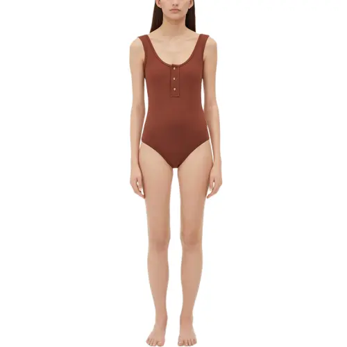 Bottega Veneta SS24 One piece Swimsuit Women's Hickory Nut