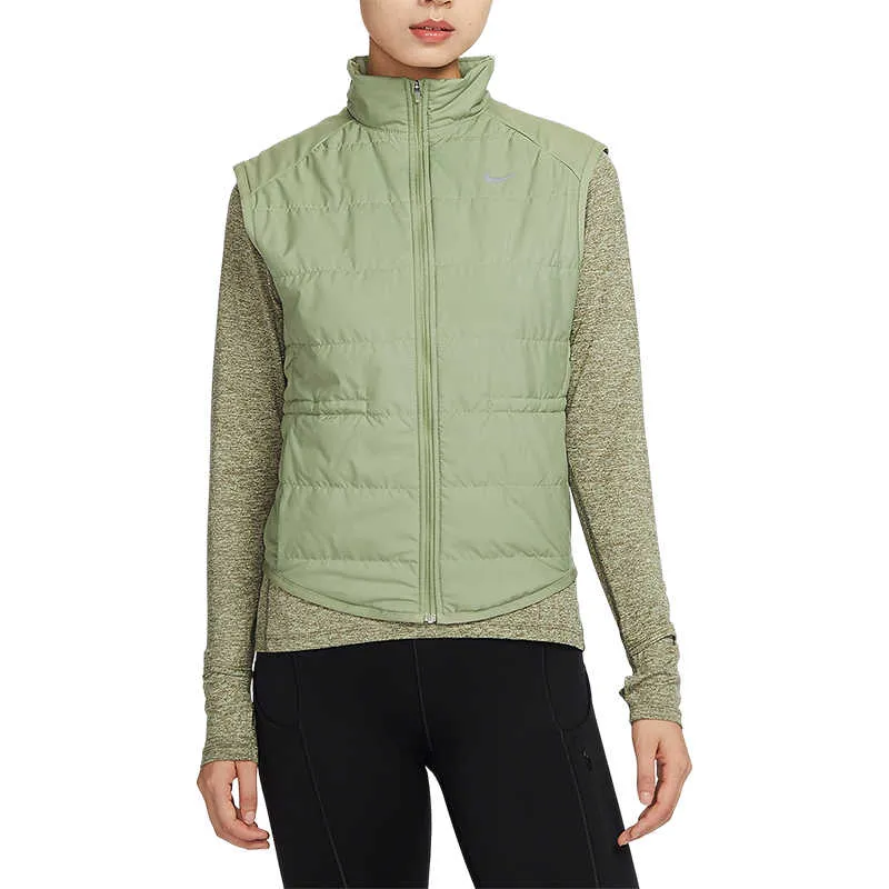 Nike Vests Women's Green Stand Collar Moderate Other