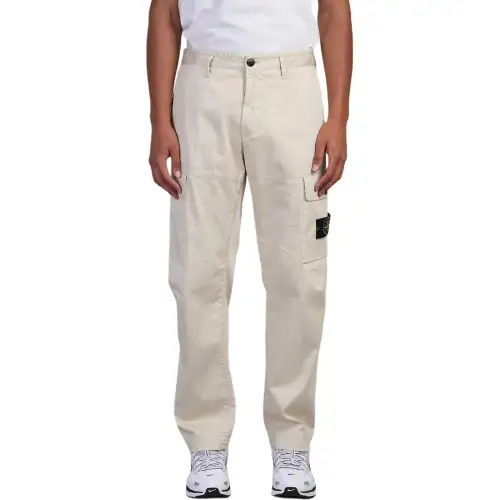 STONE ISLAND Logo Patch Regular Fit Cargo Pants