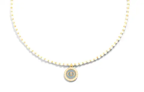 DIOR Metal, Resin, Pearl, Resin Pearl Necklaces Women's Gold