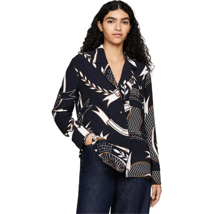 Tommy Hilfiger Shirt Women's Navy Blue Print