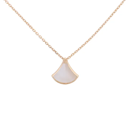 BVLGARI Divas' Dream Series Mother Of Pearl 18K Rose Gold Necklaces Women's 18K Rose Gold