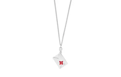 LOUIS VUITTON Metal, Enamel Necklaces Unisex Silver
