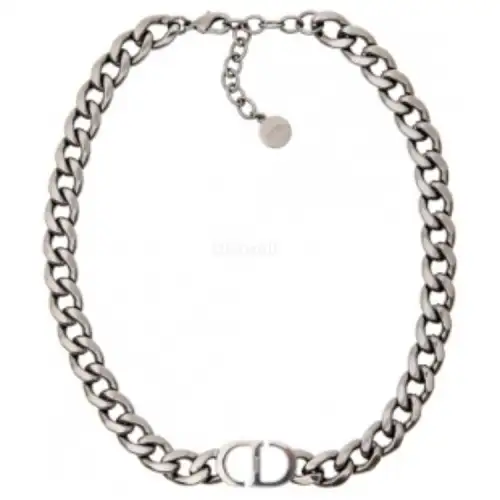 DIOR Brass Necklaces Men's Silver
