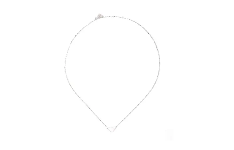 PRADA Diamond Necklaces Women's Silver