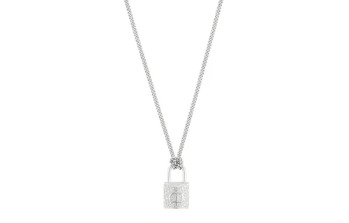 DIOR Copper Necklace Unisex Silver