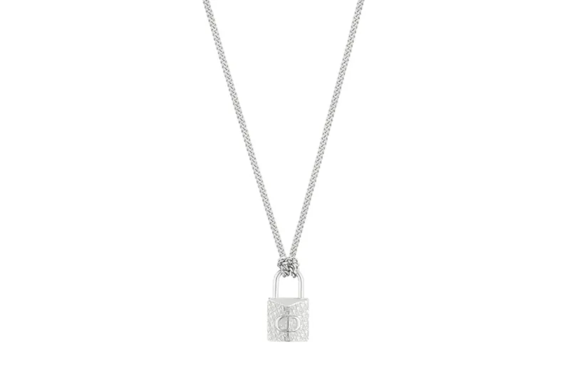 DIOR Copper Necklace Unisex Silver