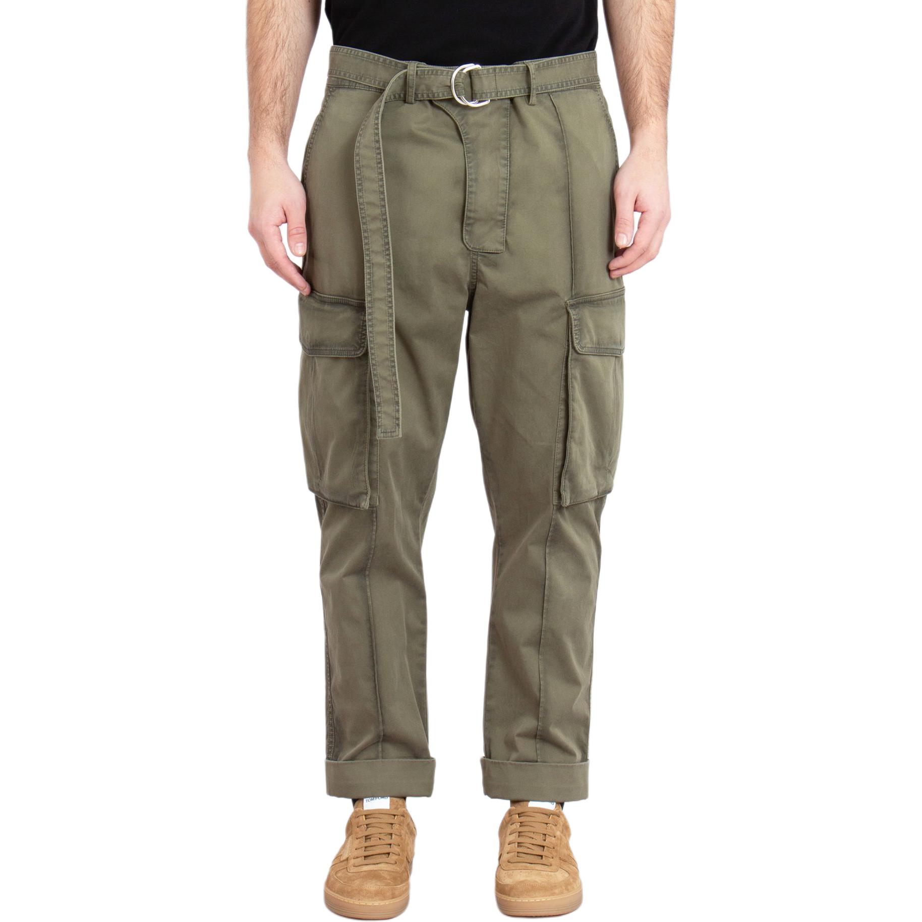 Мужские штаны BALMAIN Cargo Tapered (зеленые)
